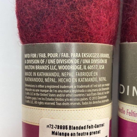 15 Rolls 100% Wool Felt Marbled Red Blended Felt Garnet Needle Felting Crafts - Picture 11 of 15